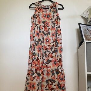 Sonoma Multicolor Floral Maxi Dress
